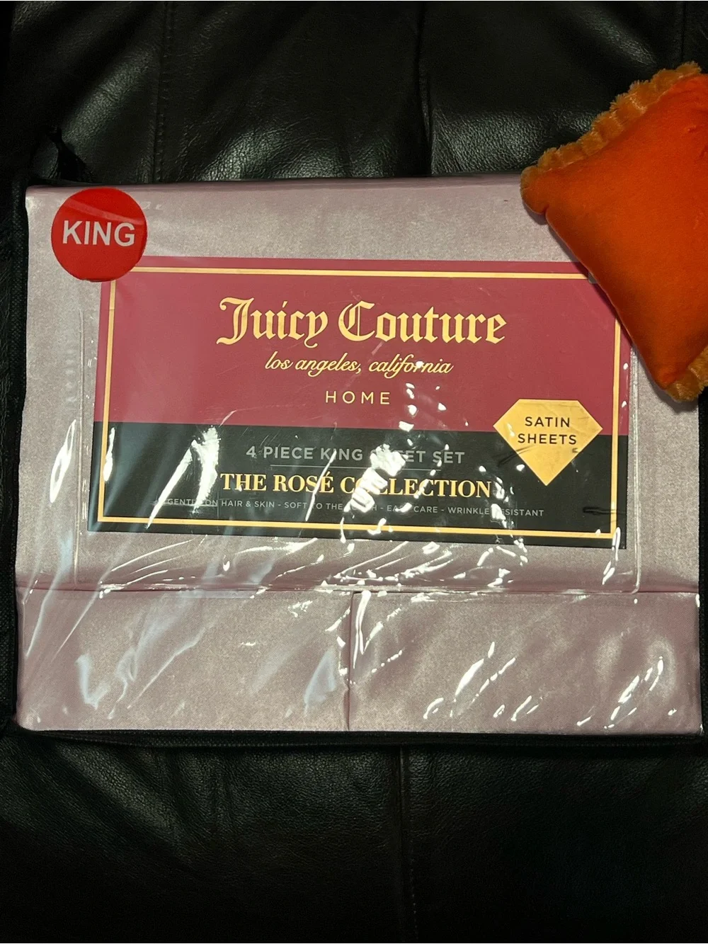 Juicy Couture Rosé Collection King Sheet Set in Rose